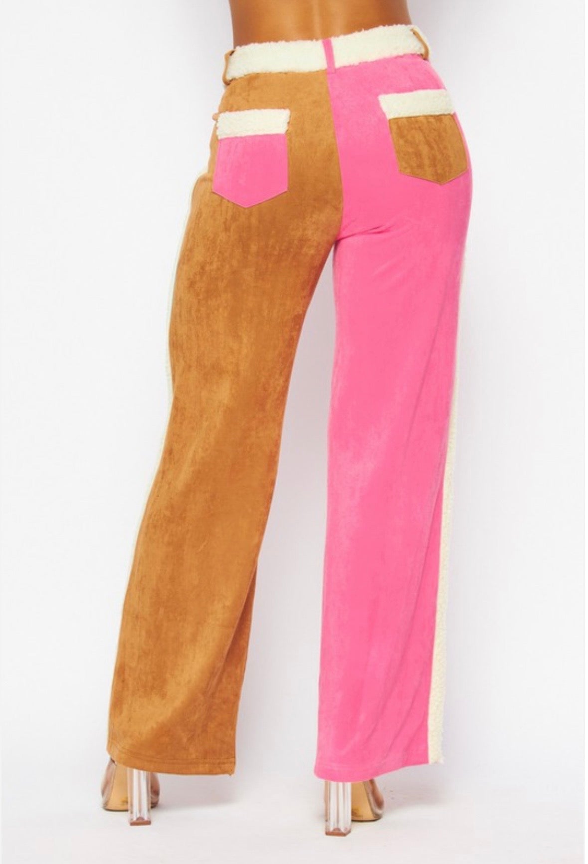 Color Way Faux Suede Pants