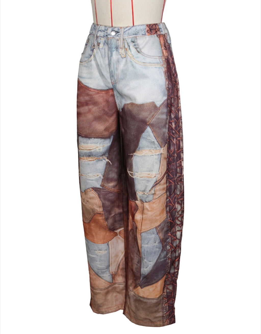 Machete Cut Wide Leg Denim