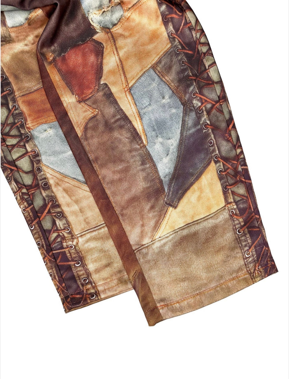 Machete Cut Wide Leg Denim