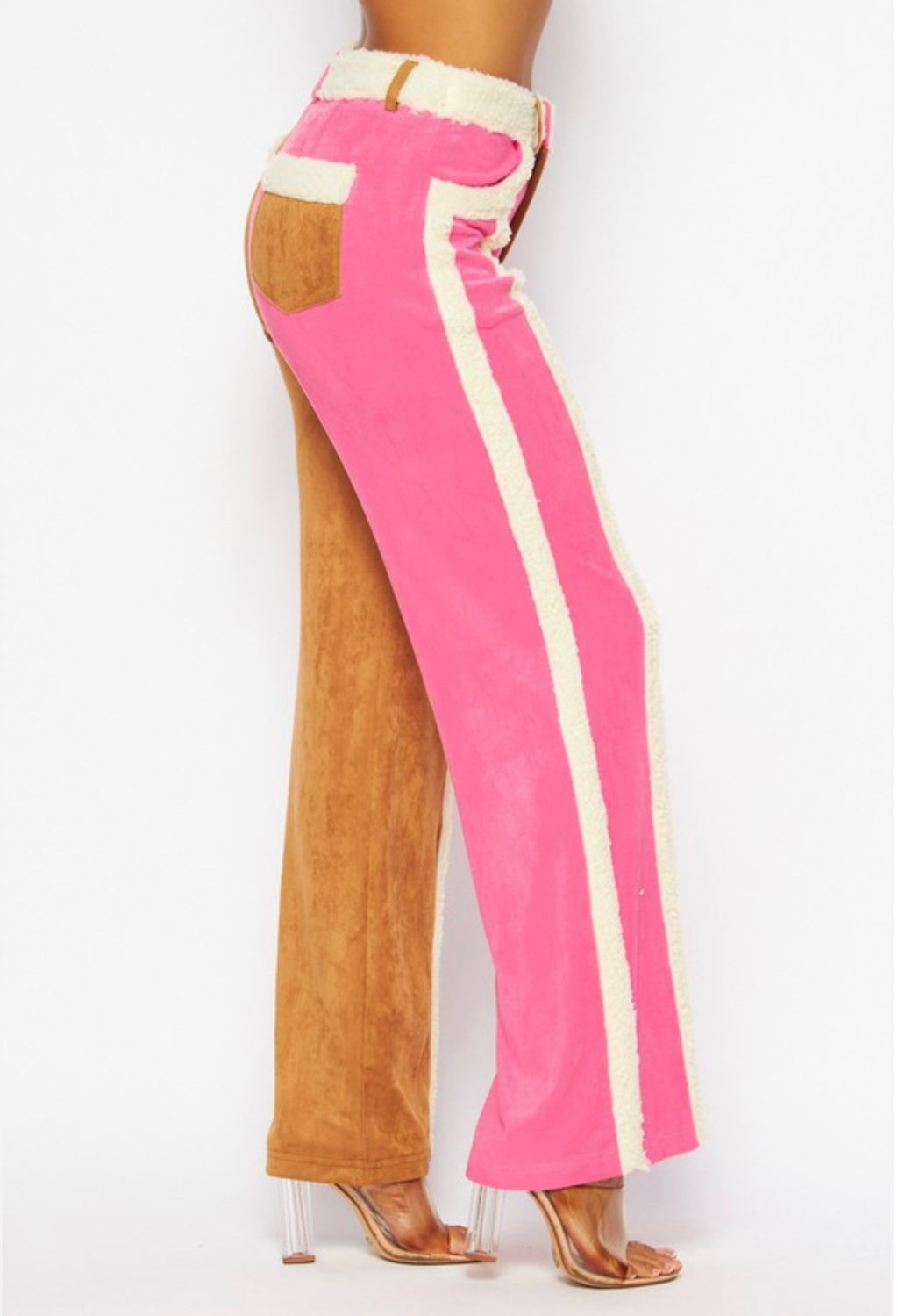 Color Way Faux Suede Pants