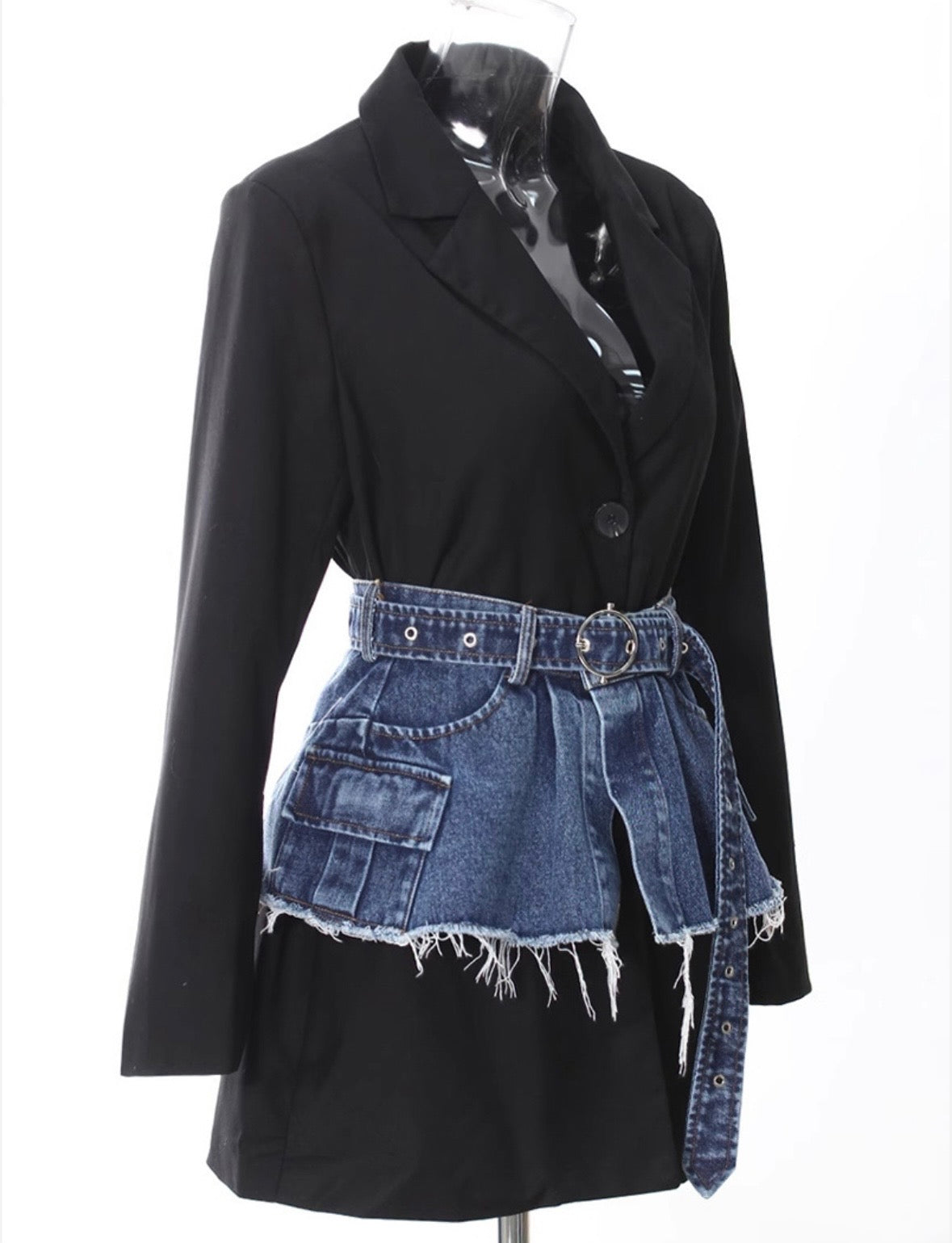 The Mod Denim-Mix Blazer