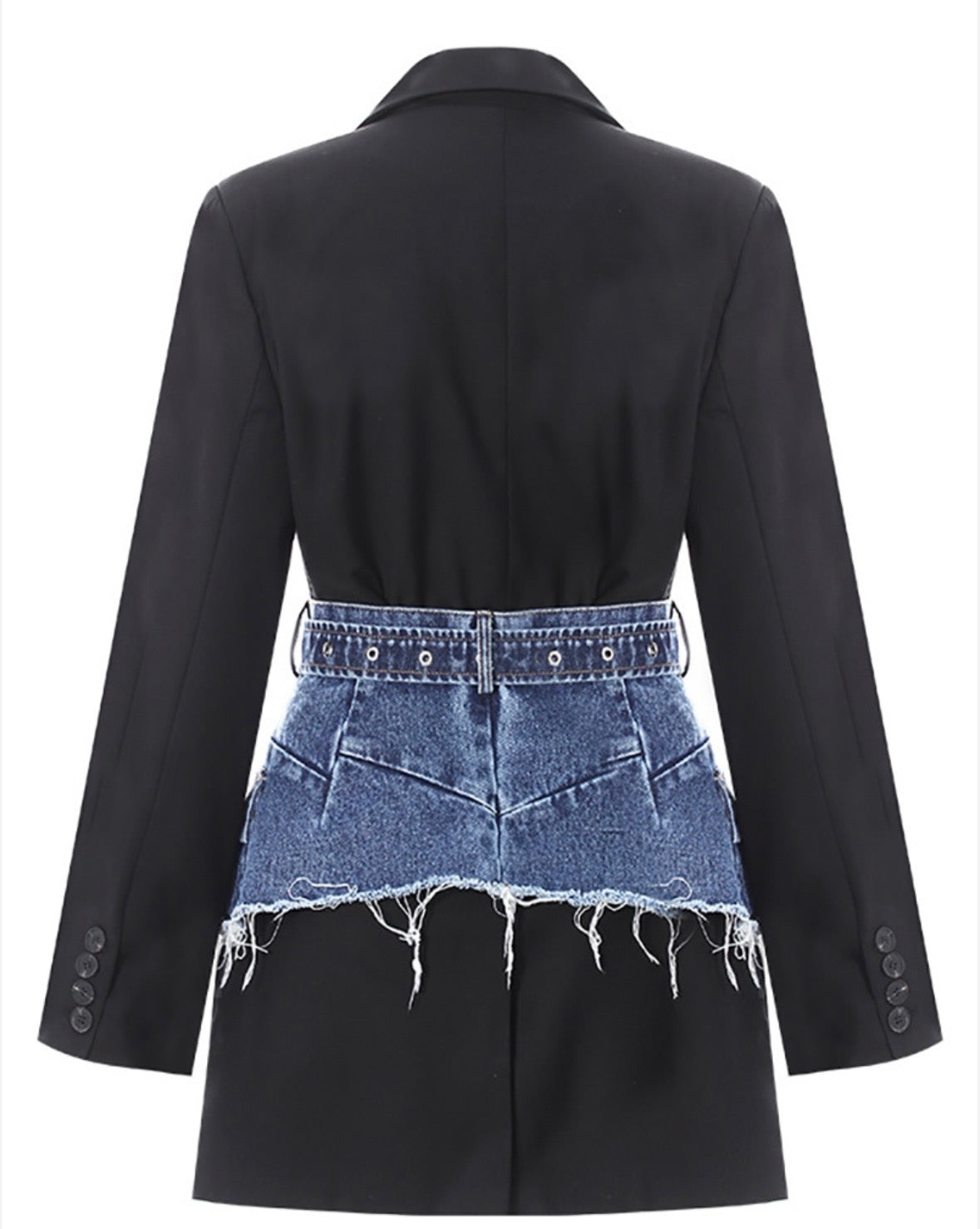 The Mod Denim-Mix Blazer